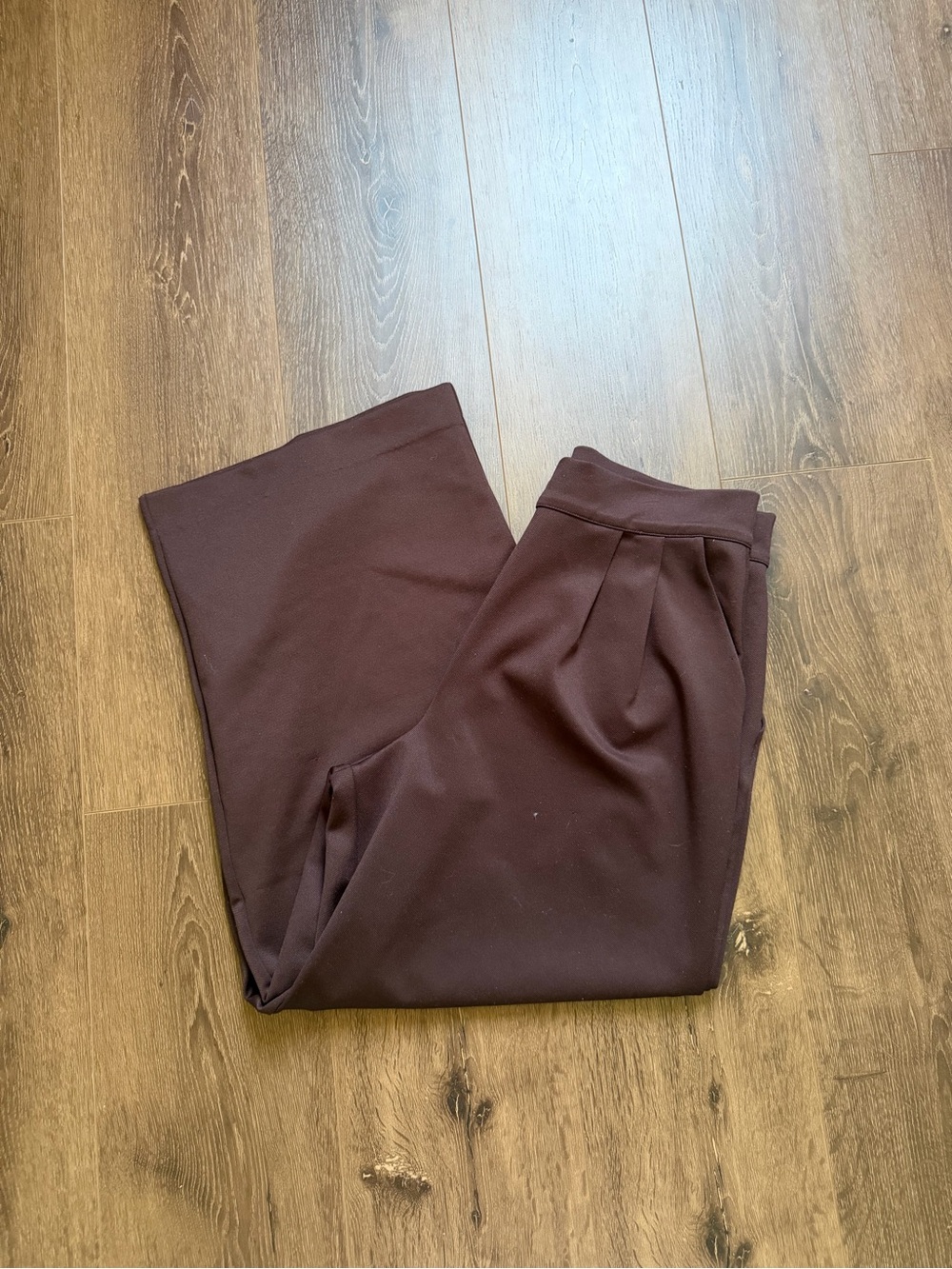 Woman’s Dark Brown Pleated Dress Pants